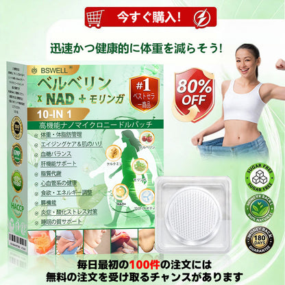 公式旗艦店 /BSWELL®＆NAD+ 10-in-1 ナノ強化フォーミュラ — 肥満、肌のたるみ、糖尿病、睡眠時無呼吸症候群、関節の悩み、その他健康上の懸念にアプローチ🌟